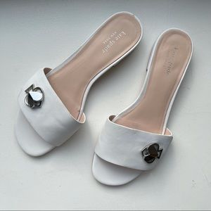 kate spade white ferry slide sandals